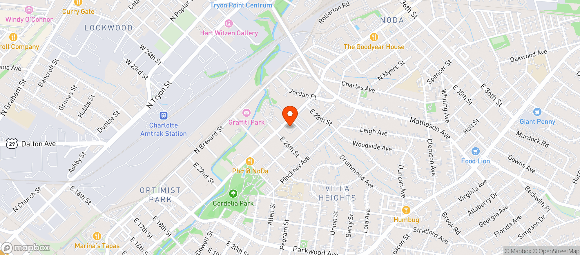 Map showing Rhino Market Noda