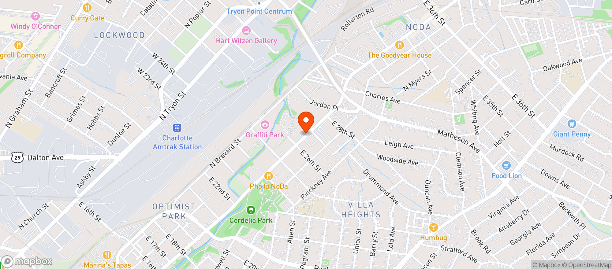 Map showing Urban District Market