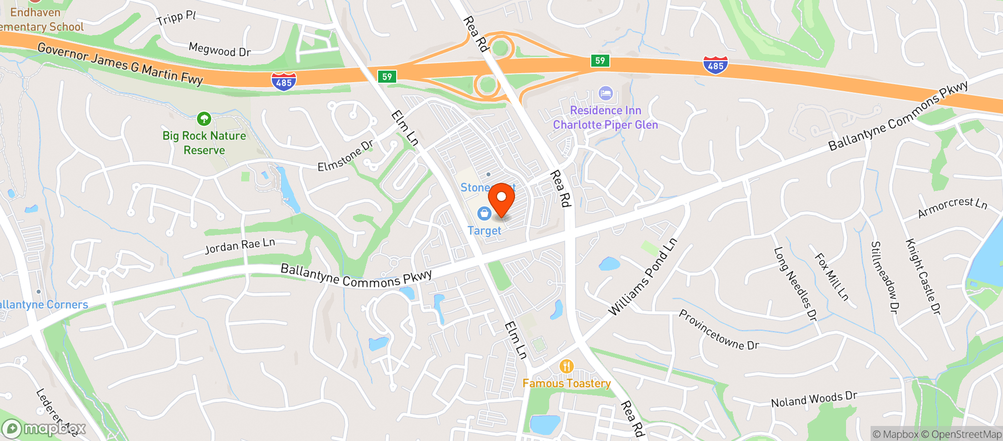 Map showing Target