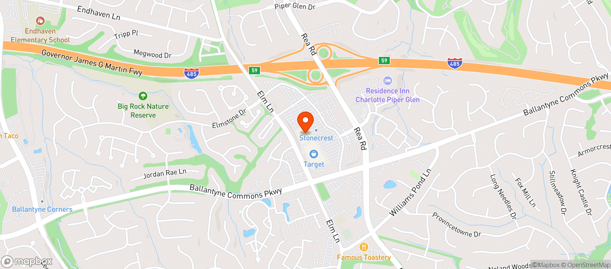 Map showing Harris Teeter