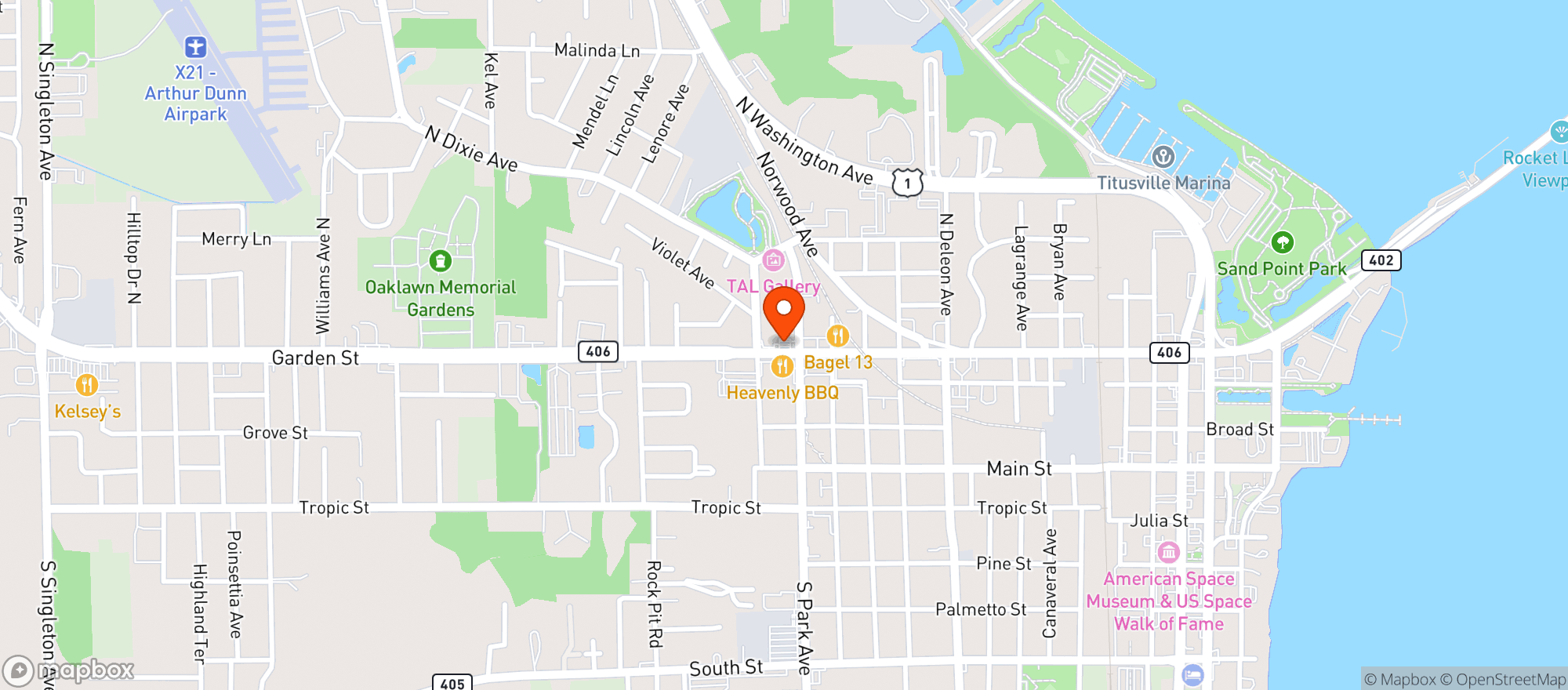 Map showing In And Out Liquors 1420
