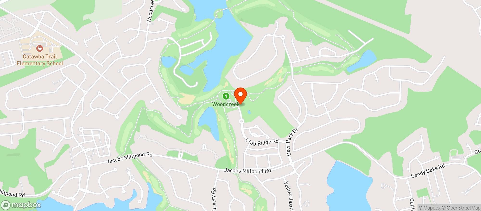 Map showing Woodcreek Club