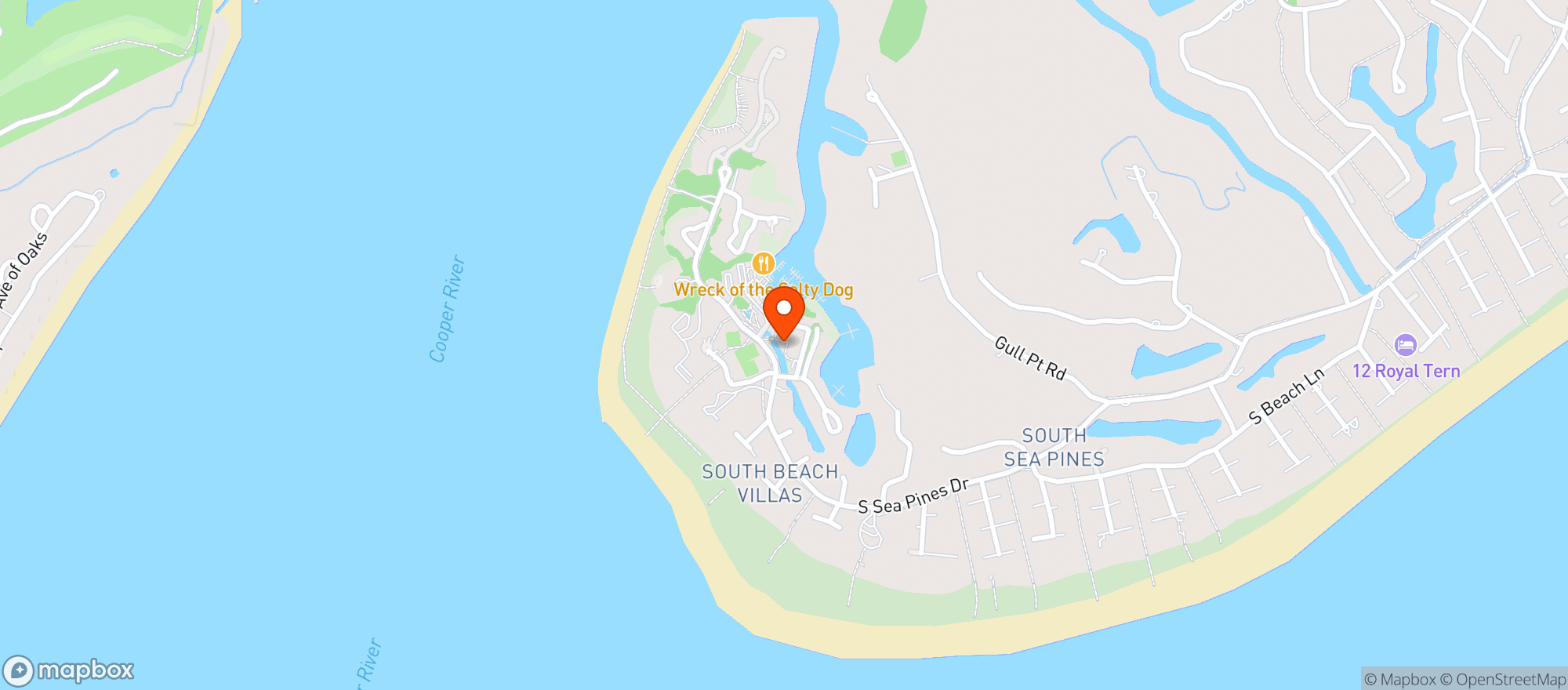 Map showing South Beach Racquet Club