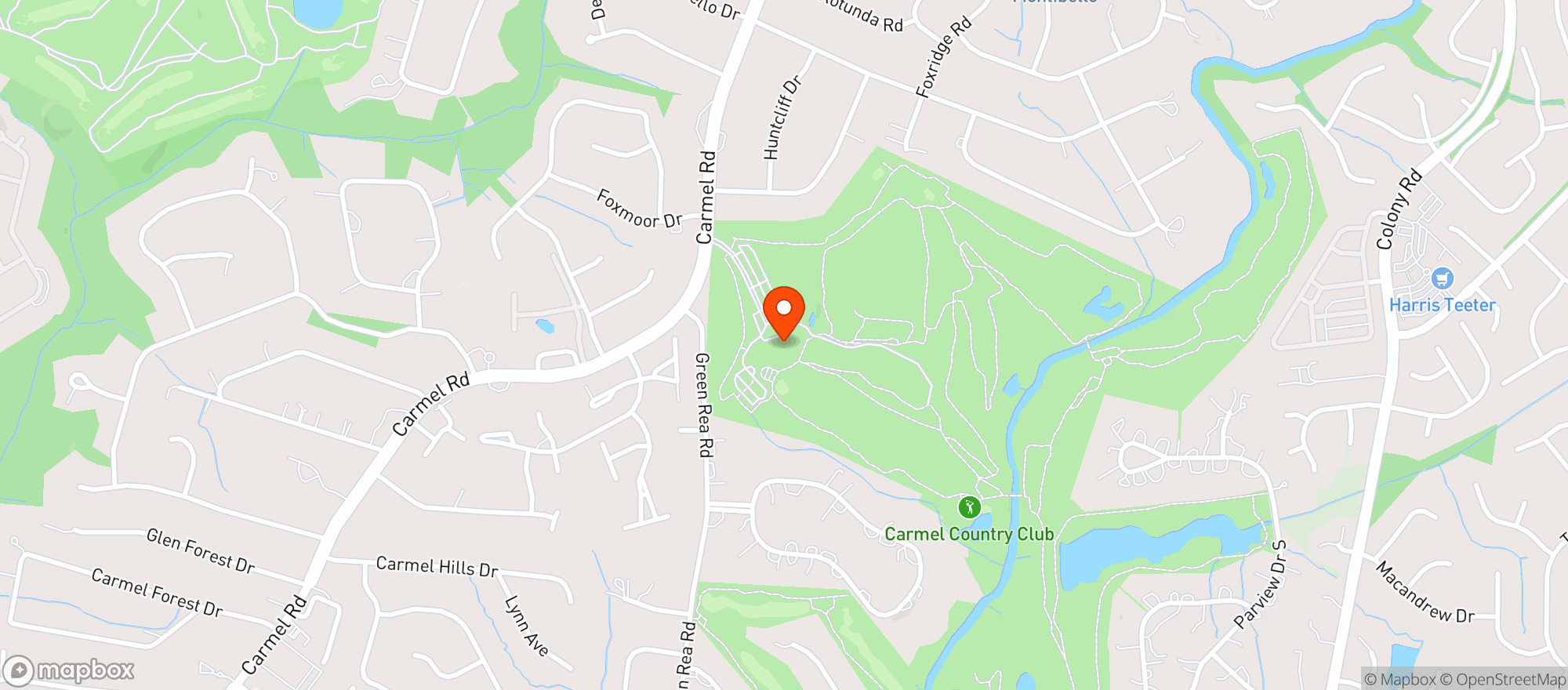 Map showing Carmel Country Club