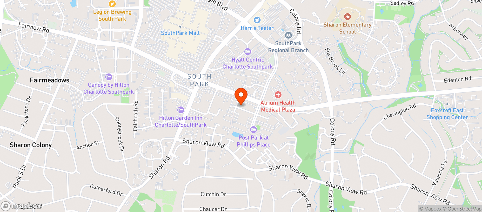 Map showing P F Changs China Bistro #2600