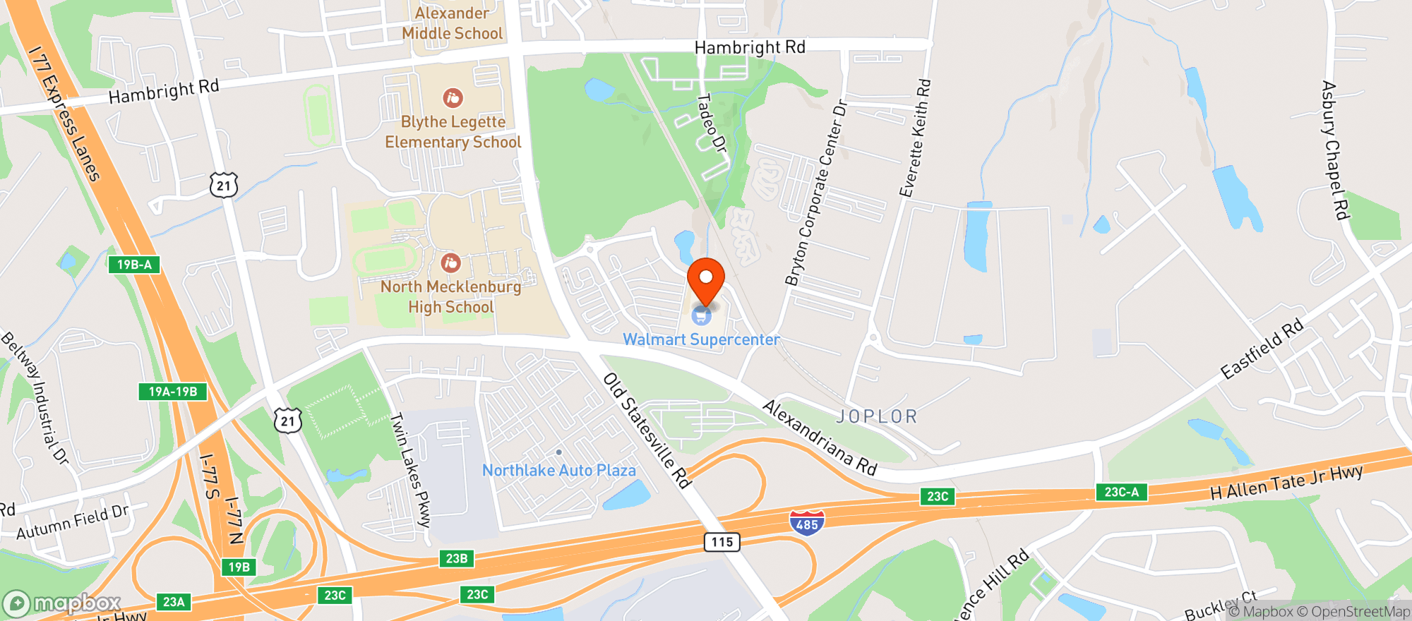 Map showing Walmart Supercenter