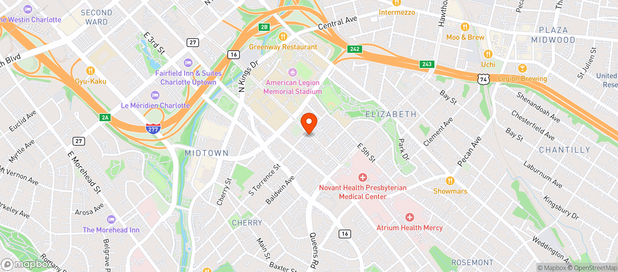 Map showing The Spoke Easy