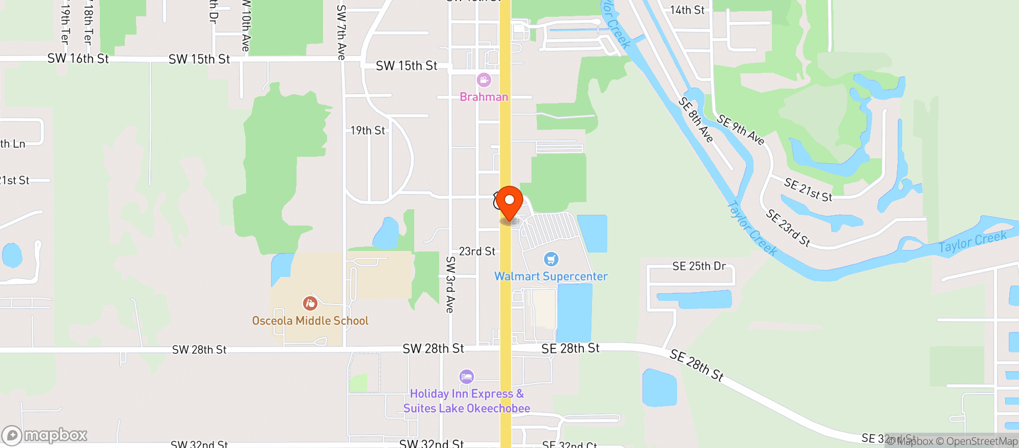 Map showing Walmart Supercenter