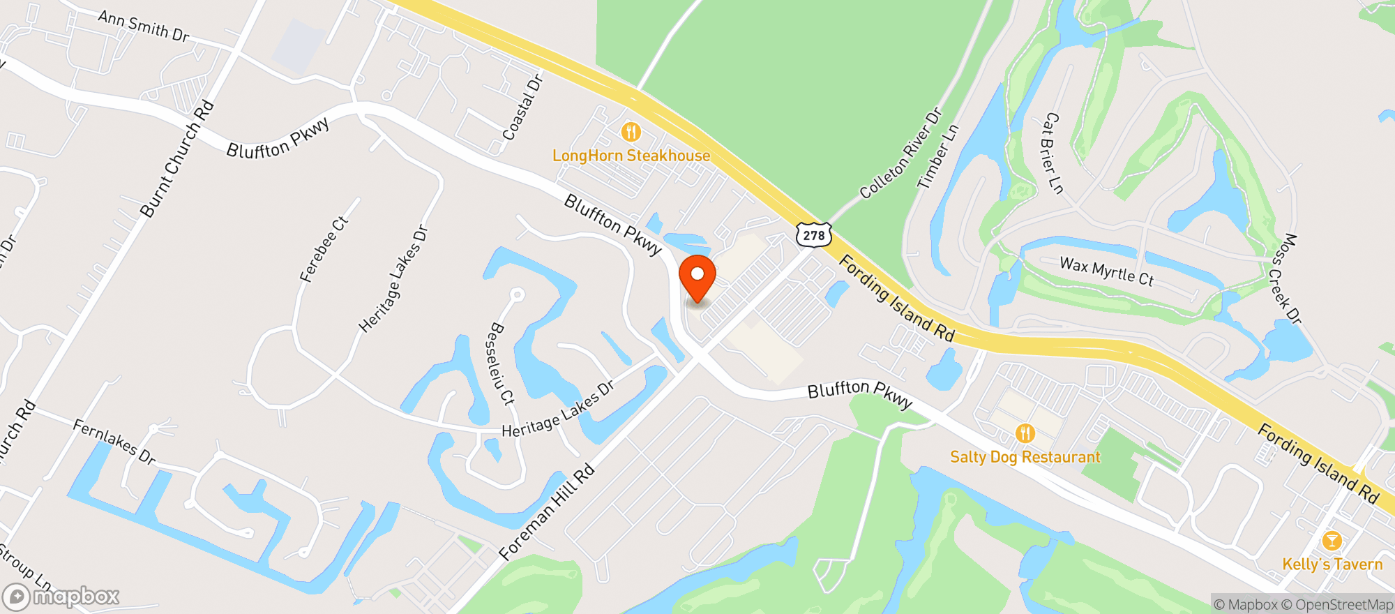 Map showing World Market Hilton Head