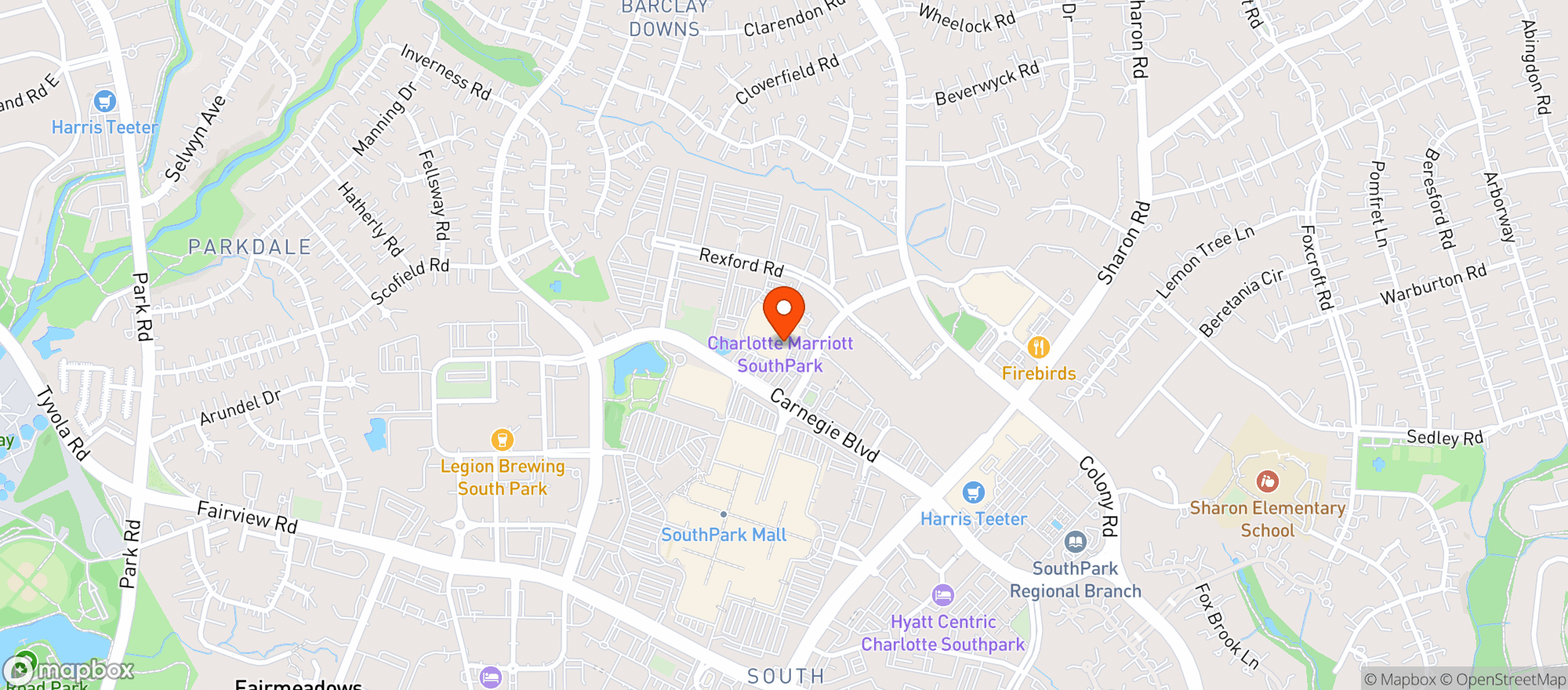 Map showing Williams Sonoma