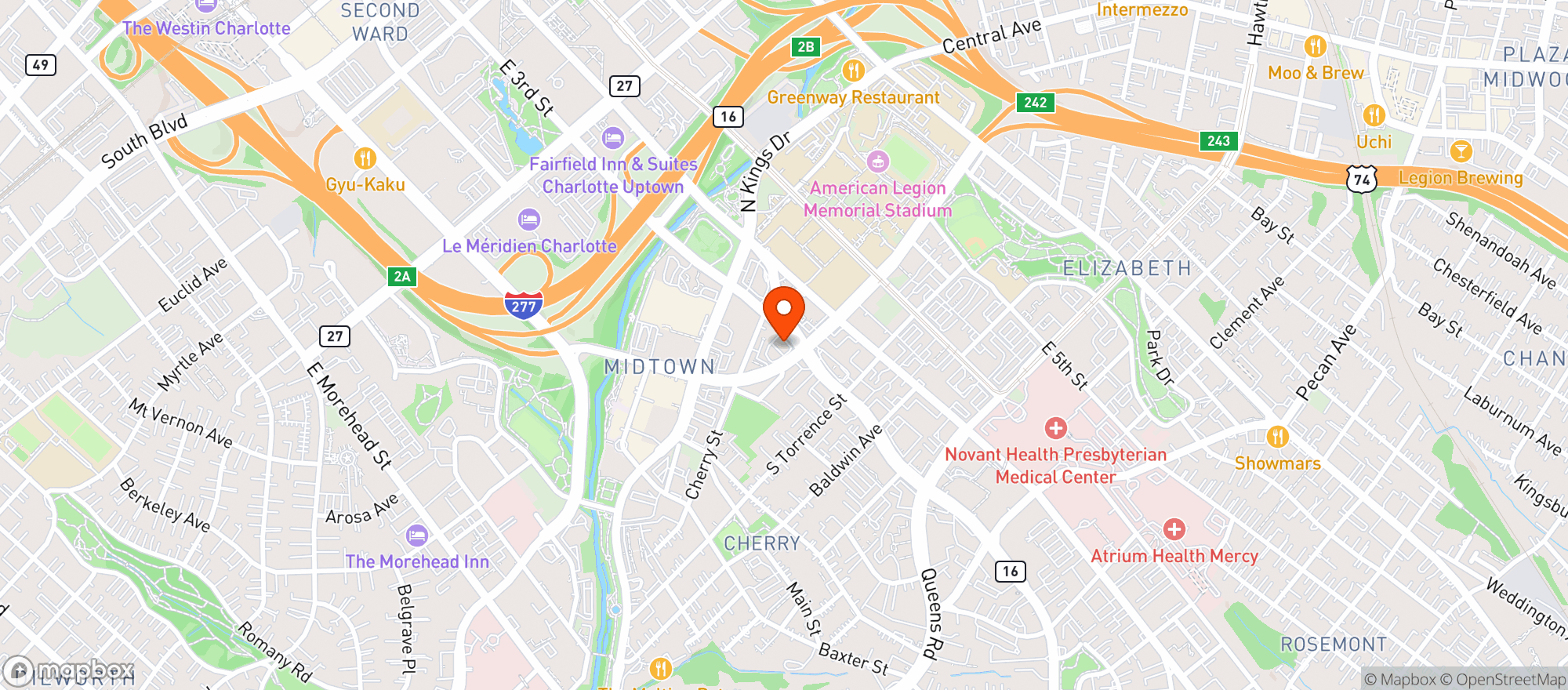 Map showing Circle K Store 2723964