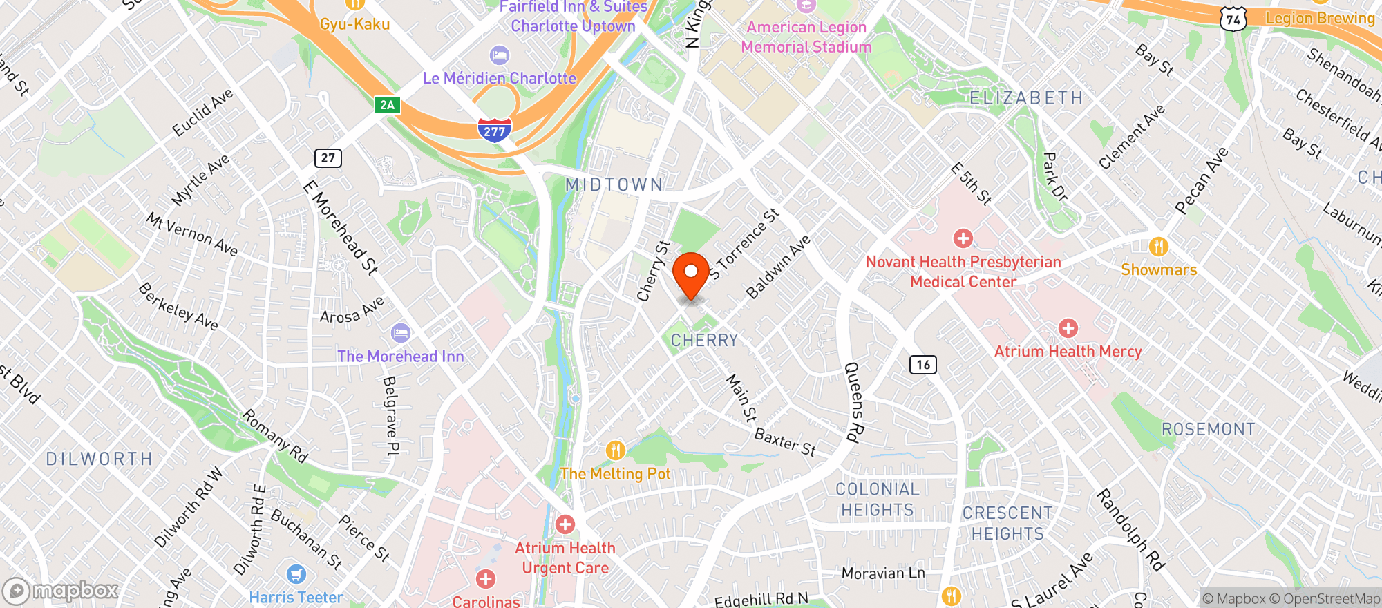 Map showing Bernardins Restaurant
