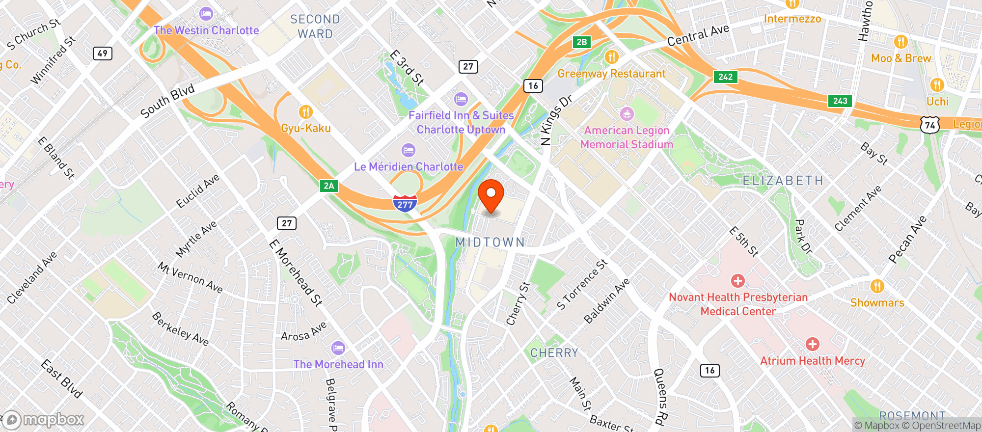 Map showing Target Store
