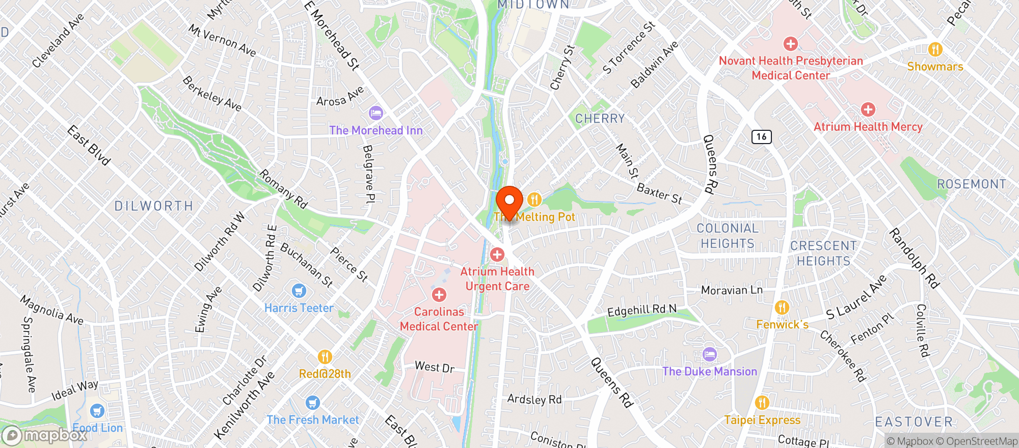 Map showing Sams Mart #087 - S Kings Dr