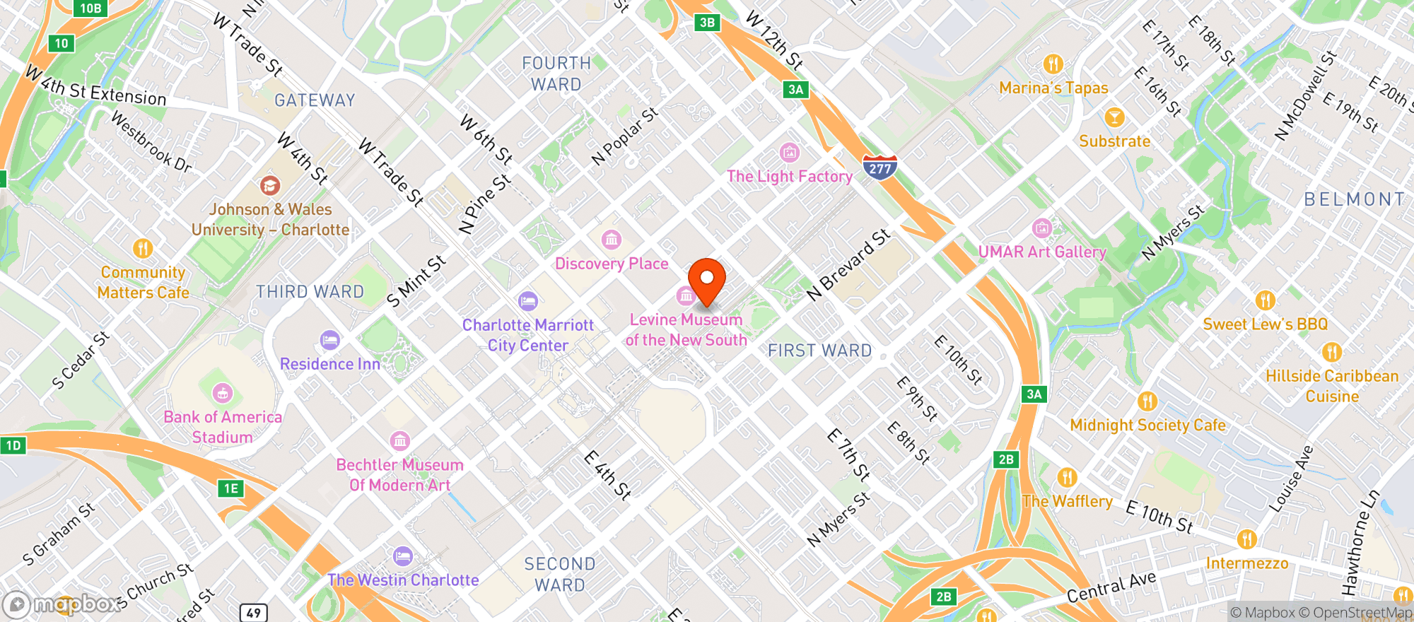 Map showing Resident Culture - The Market At 7th Street
