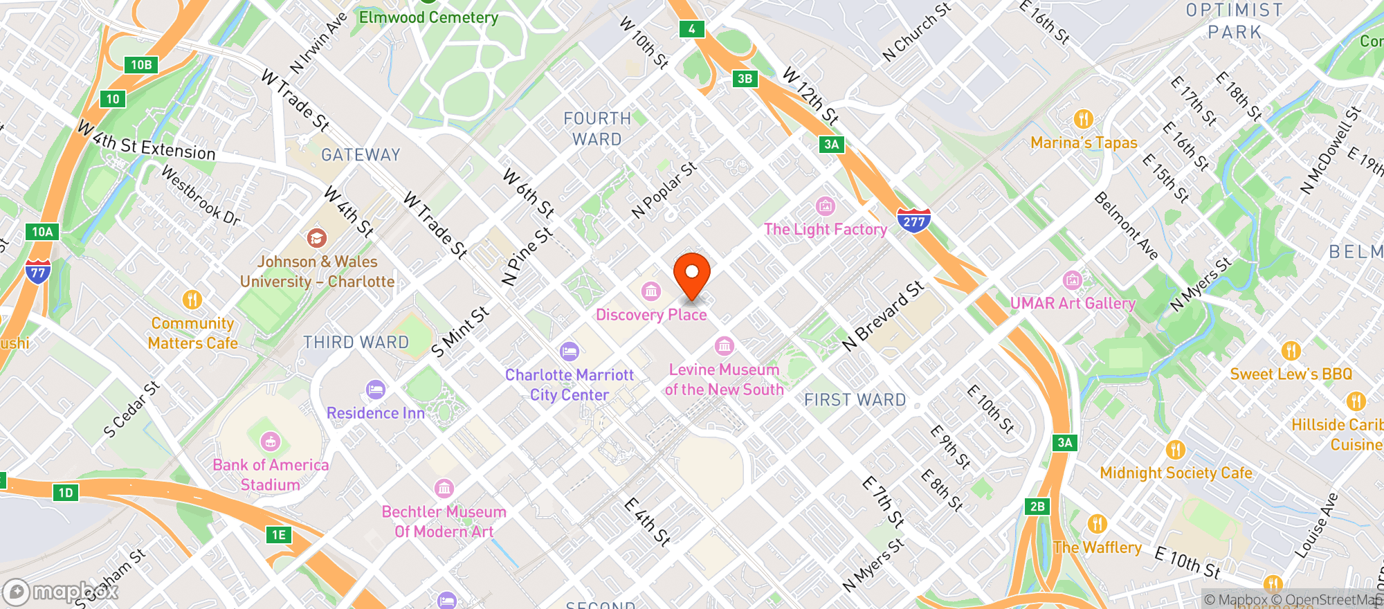 Map showing The Cellar At Duckworth's