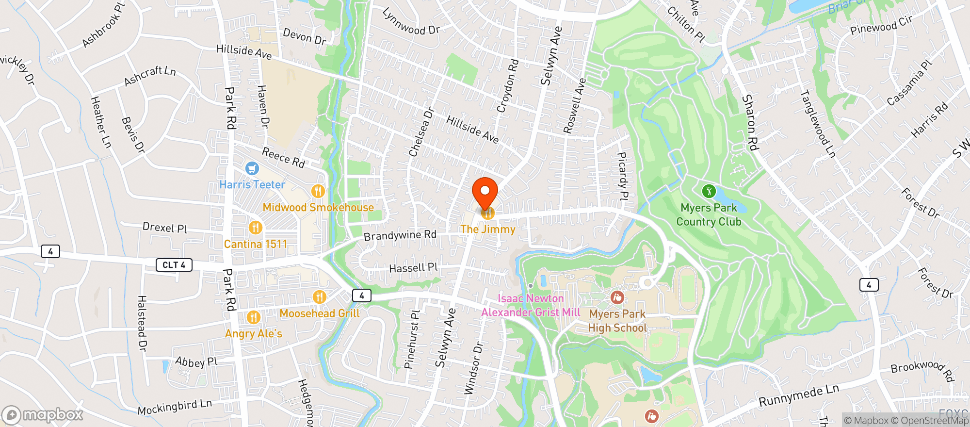 Map showing The Jimmy