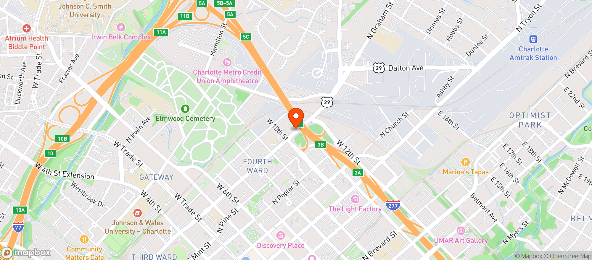 Map showing Circle K