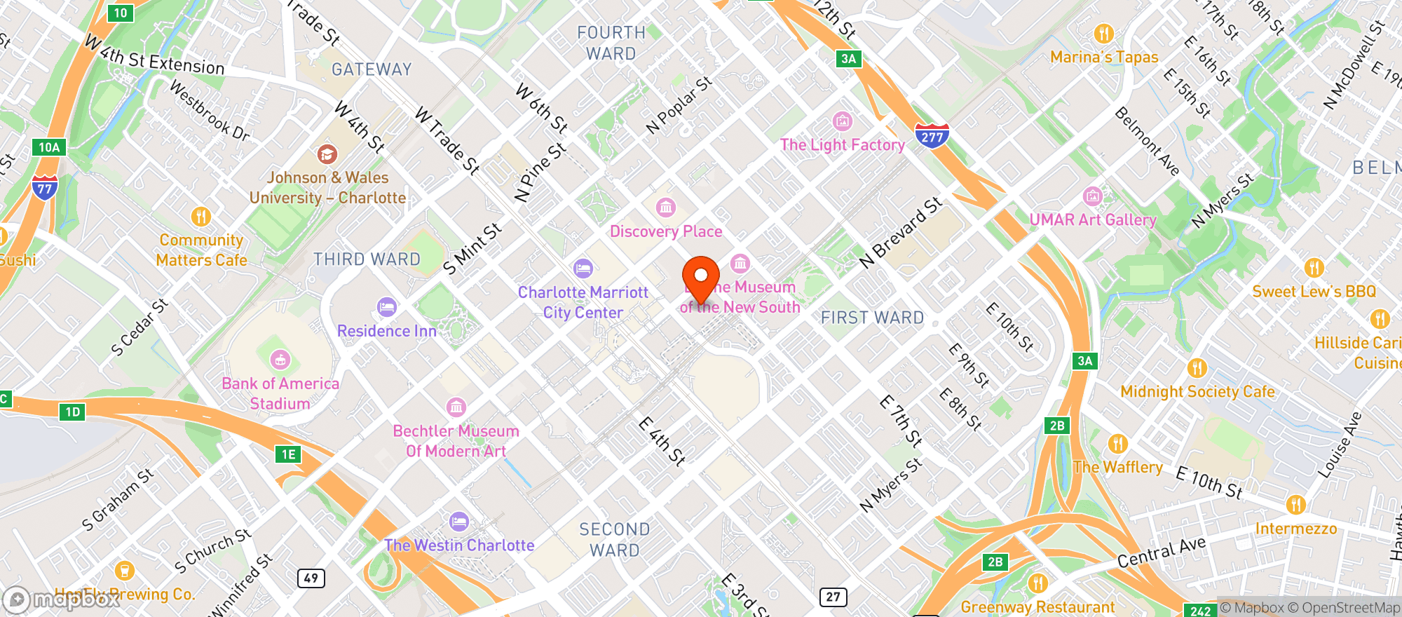 Map showing Doubletree By Hilton