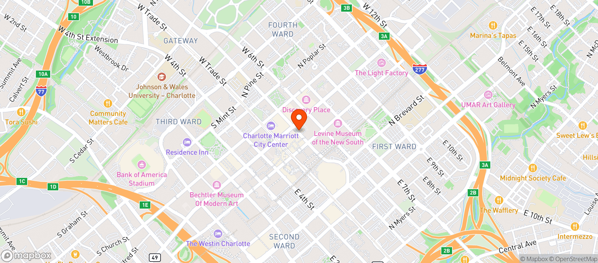 Map showing Connollys On 5th