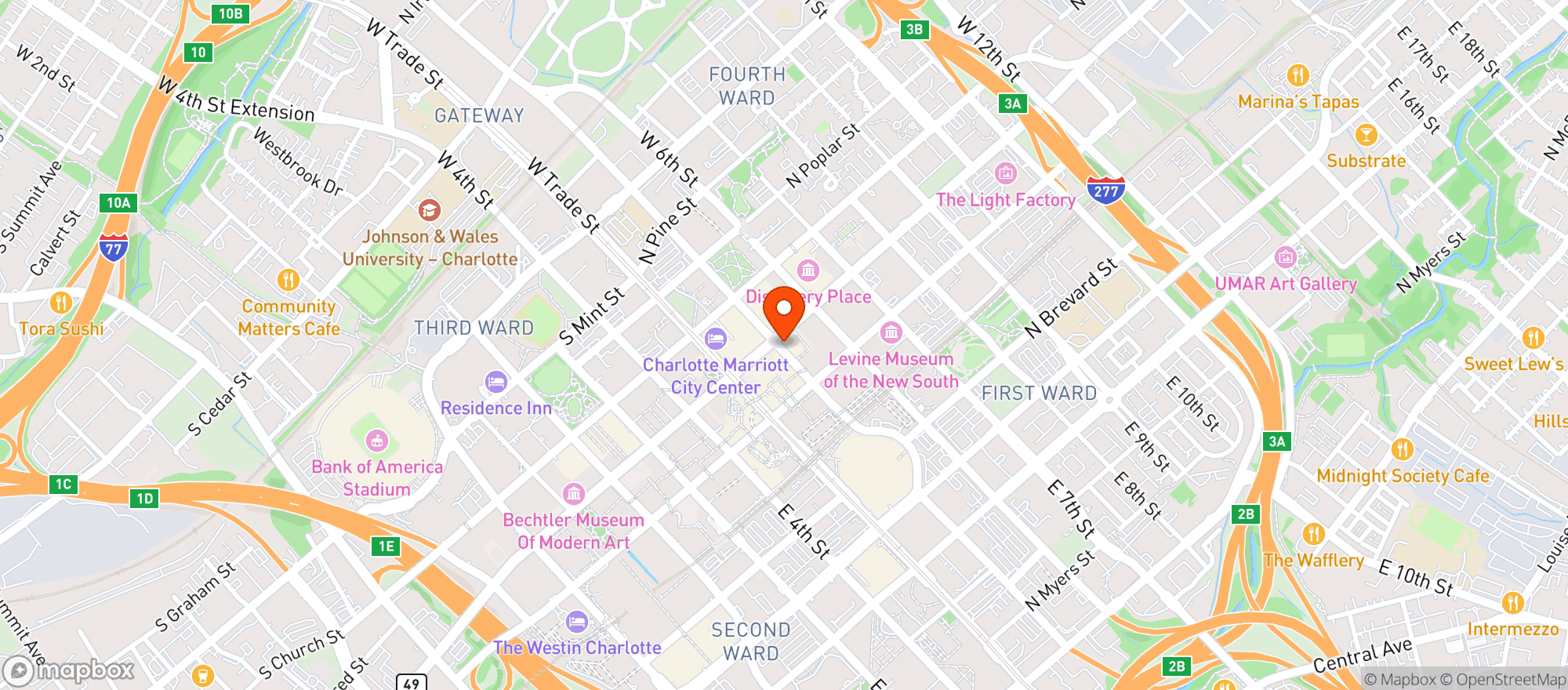 Map showing Retro Bar
