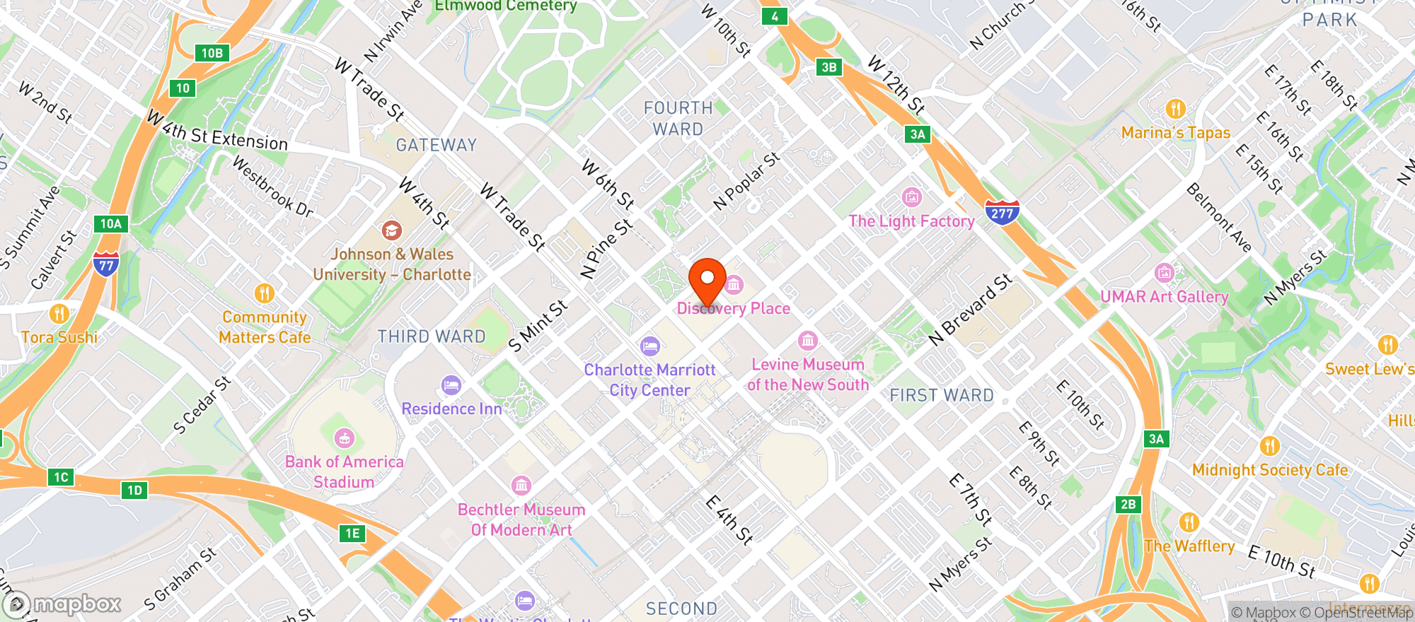 Map showing Capital Grille