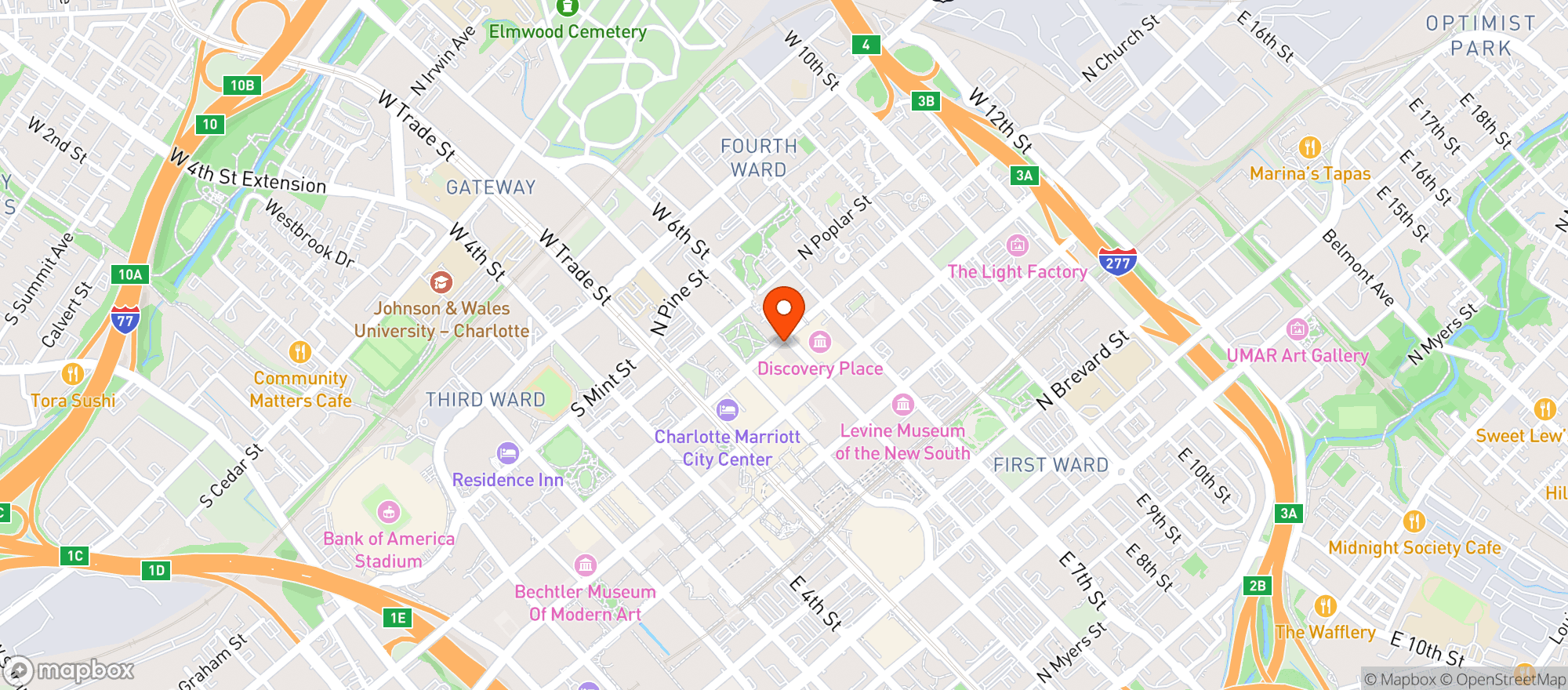 Map showing The Daily