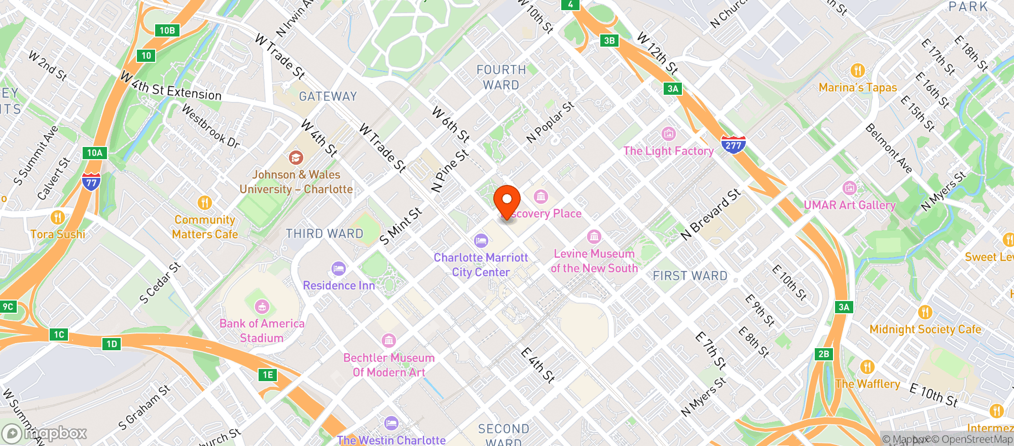 Map showing Dandelion Market