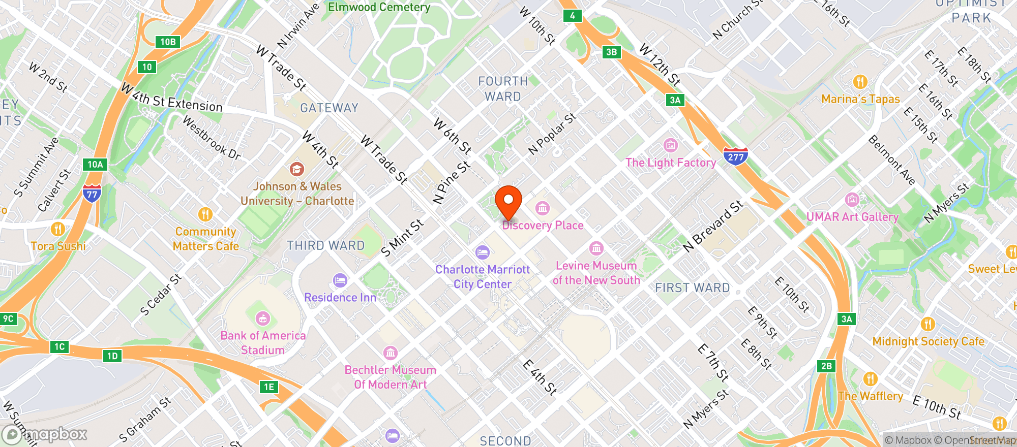 Map showing Avenue Market
