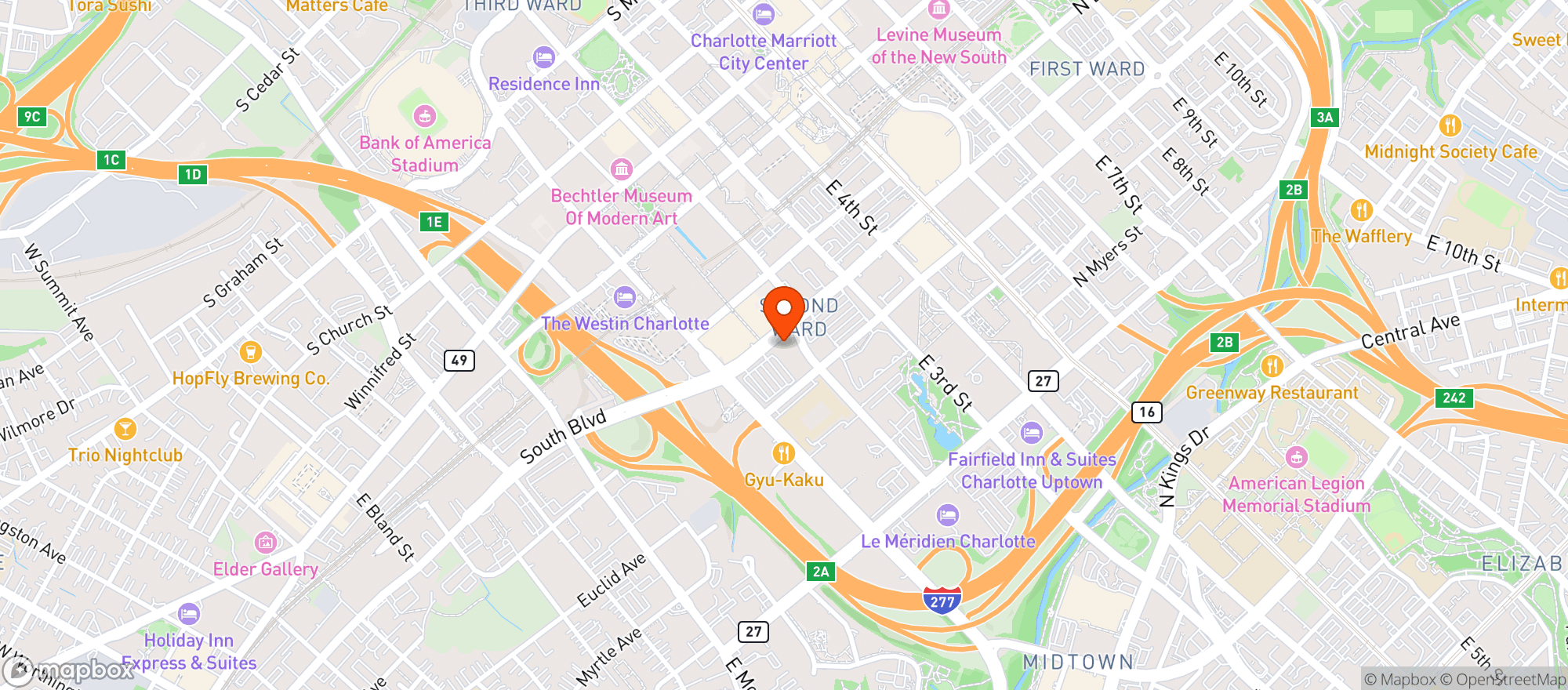 Map showing Hilton Garden Inn #6