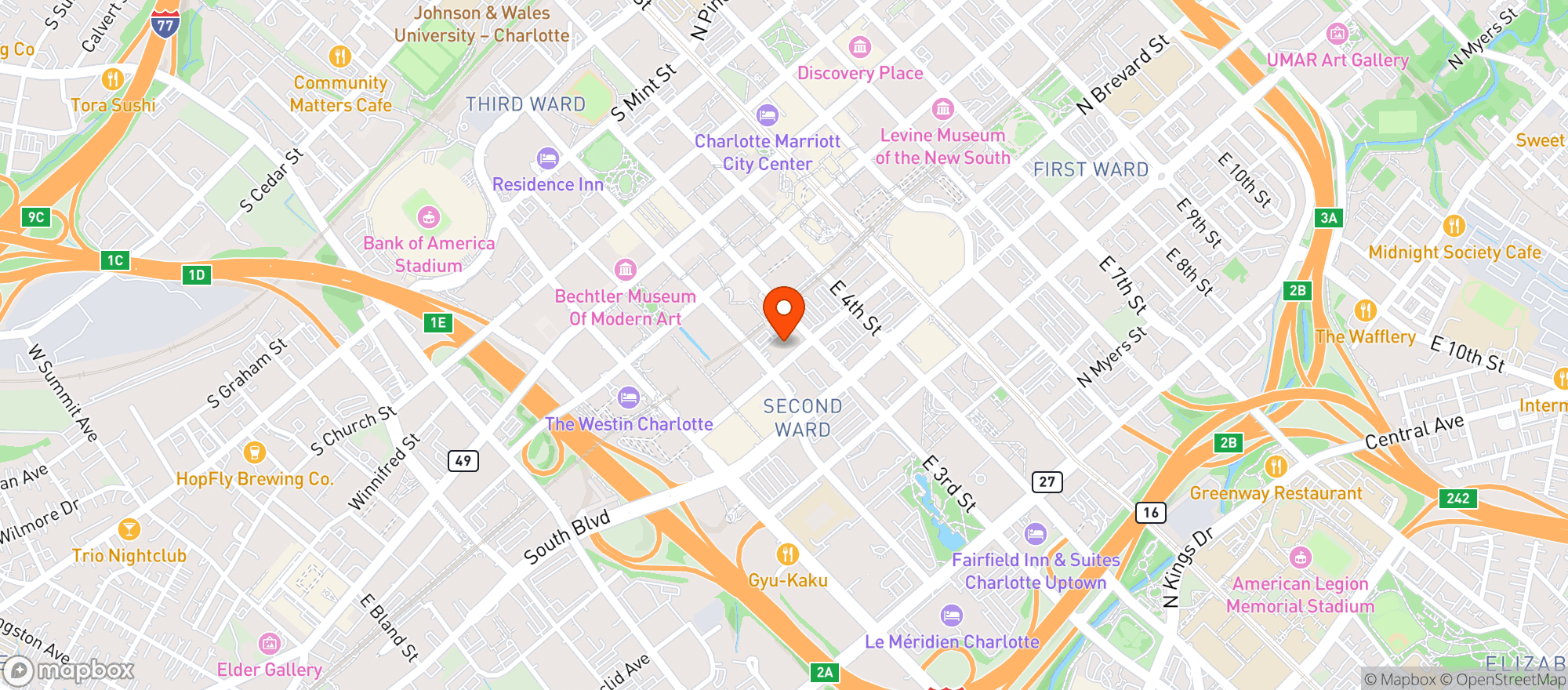 Map showing Eurest Wells Fargo #52594