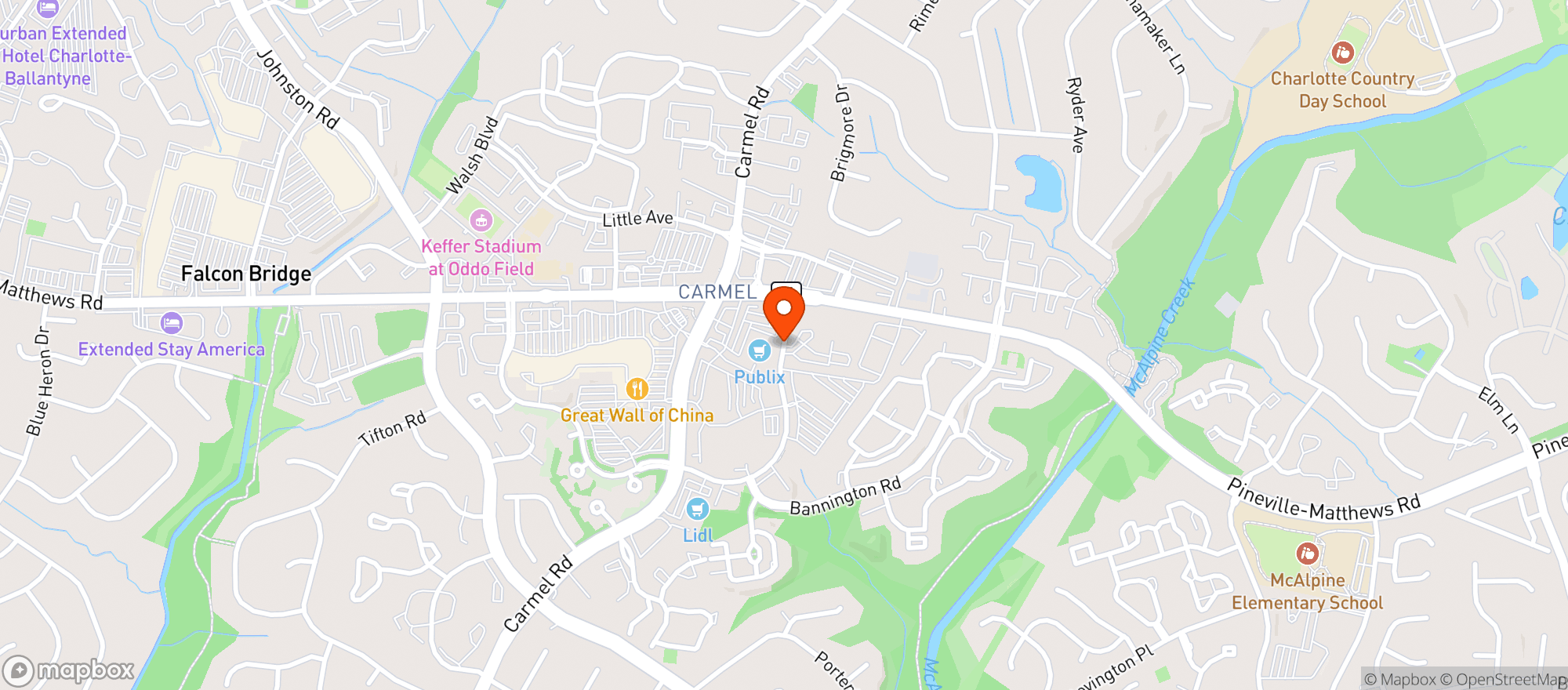 Map showing Publix Super Market