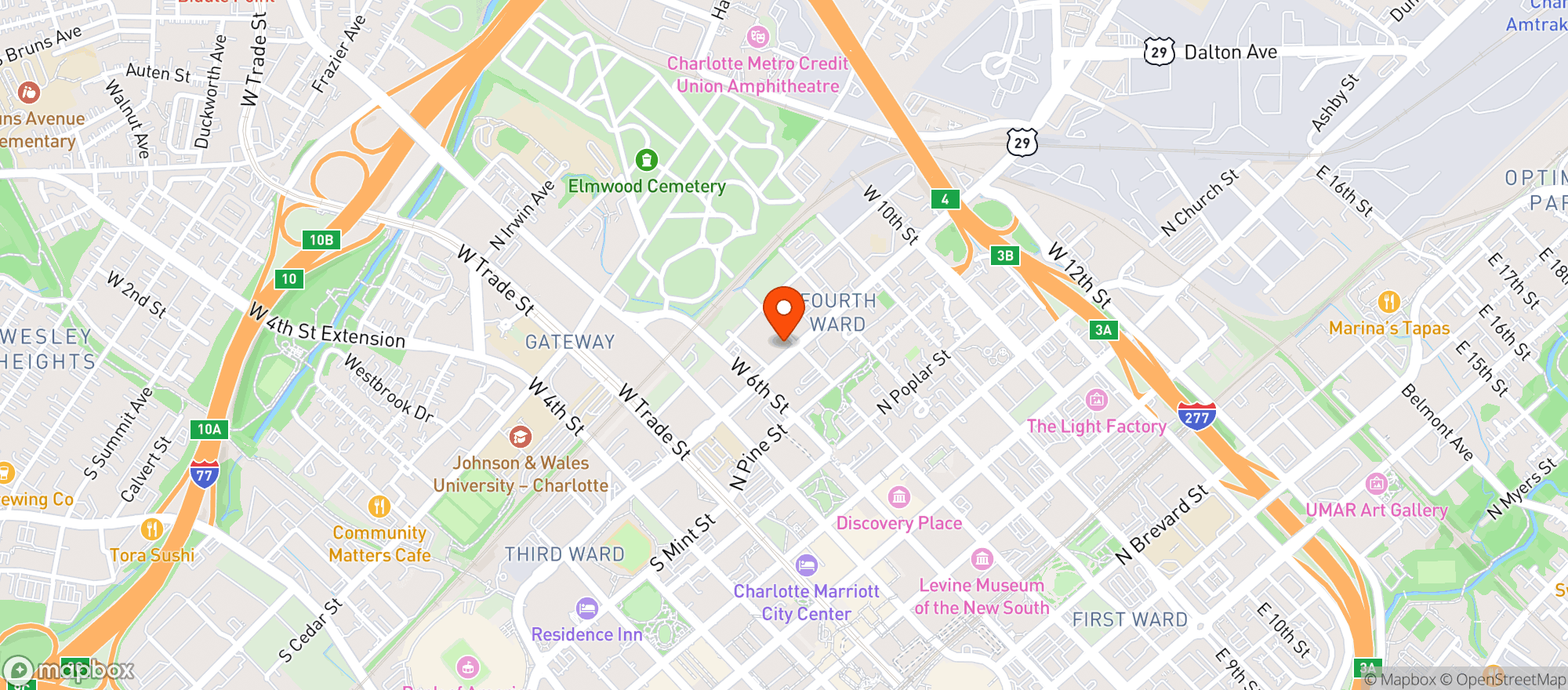 Map showing Corner Pub