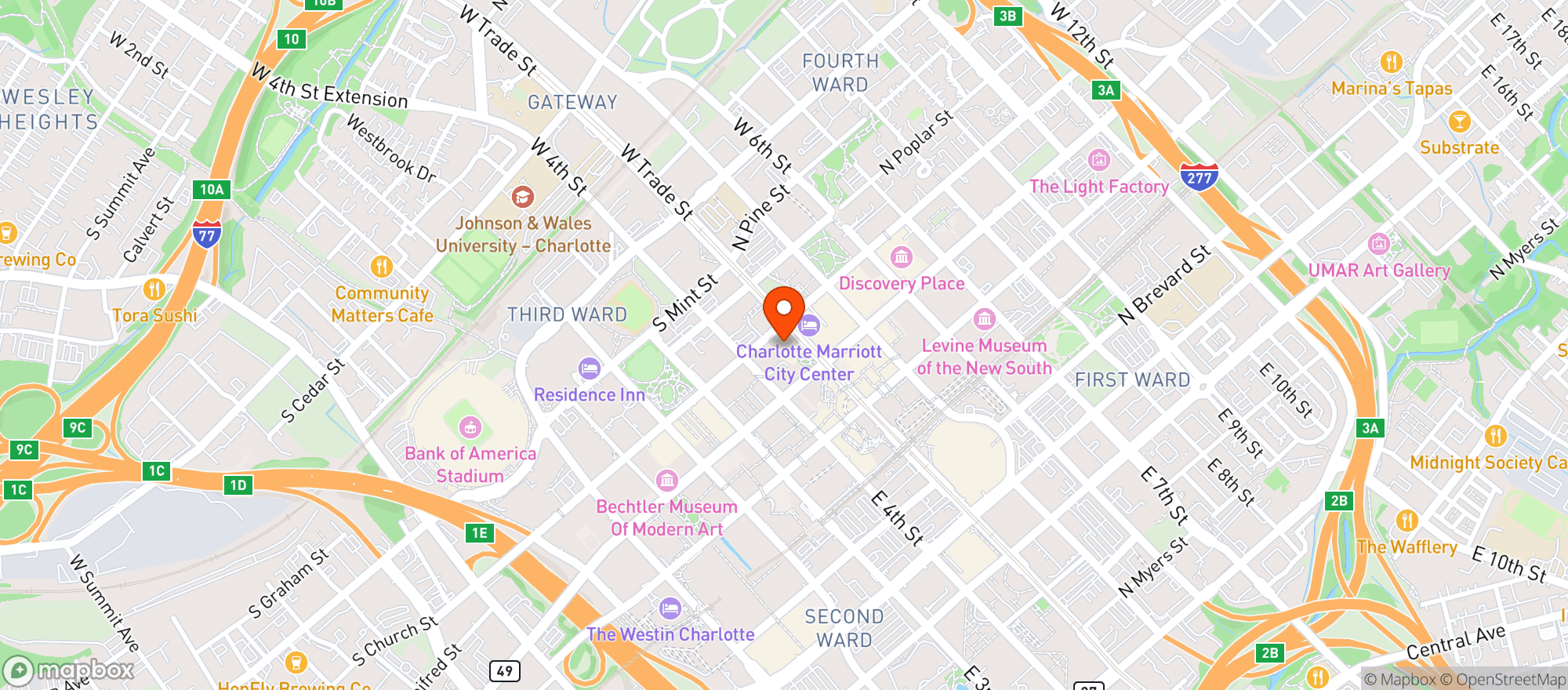 Map showing Tilt On Trade
