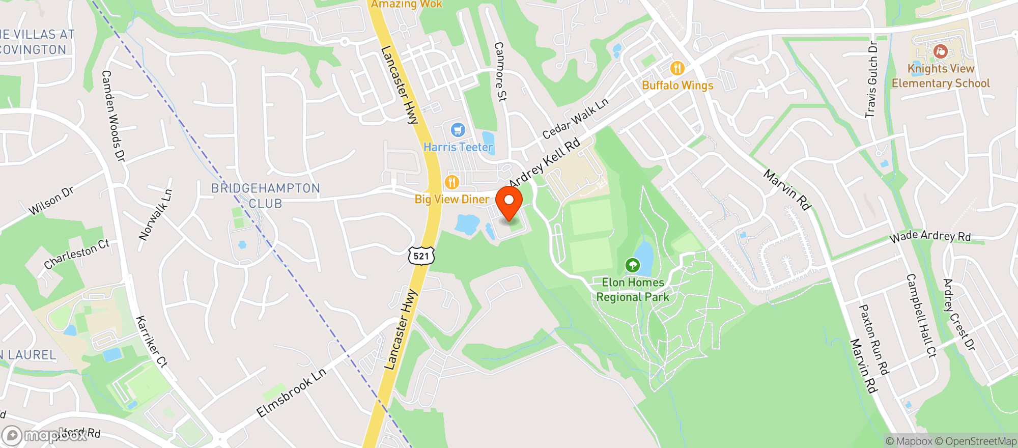 Map showing Sports Connection - Ardrey Kell