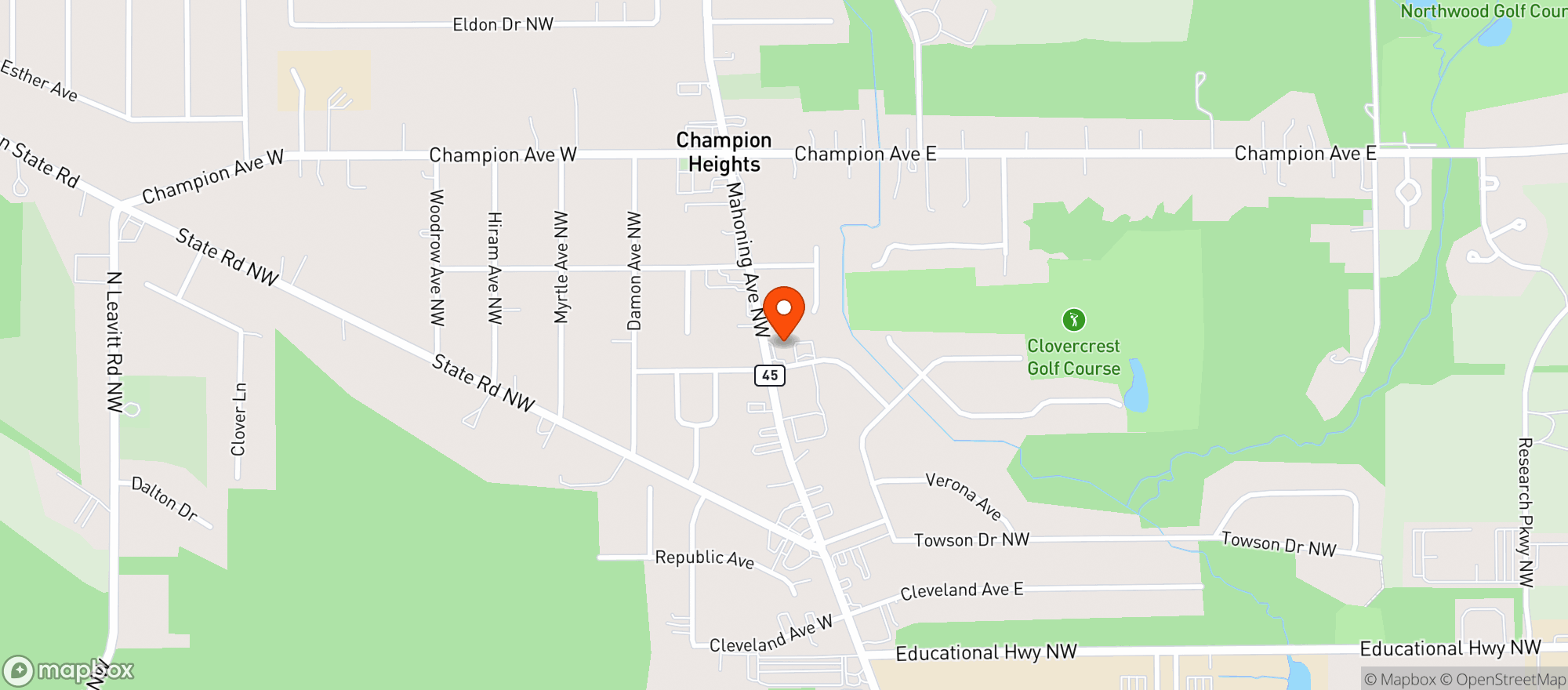 Map showing Champion Beverage Tunnel