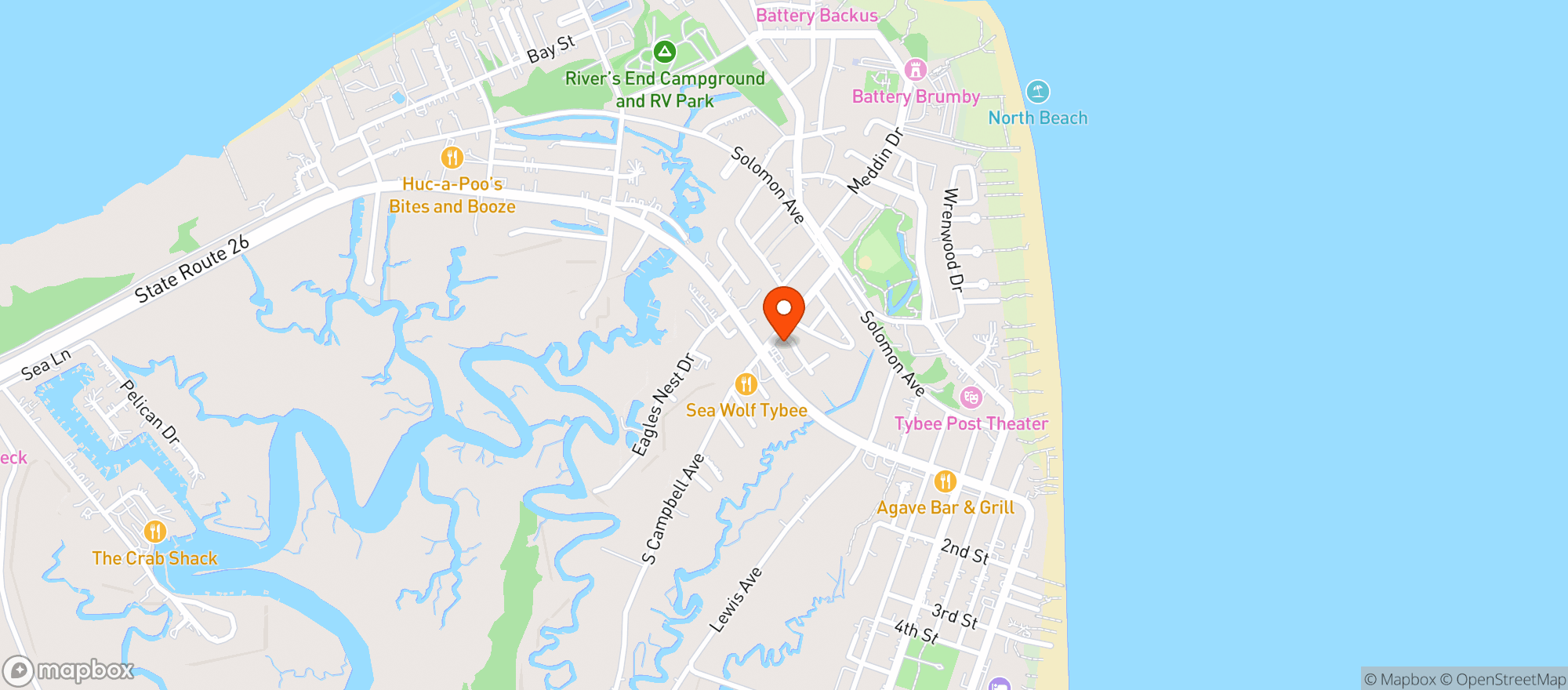 Map showing Kelpie Bistro & Pub
