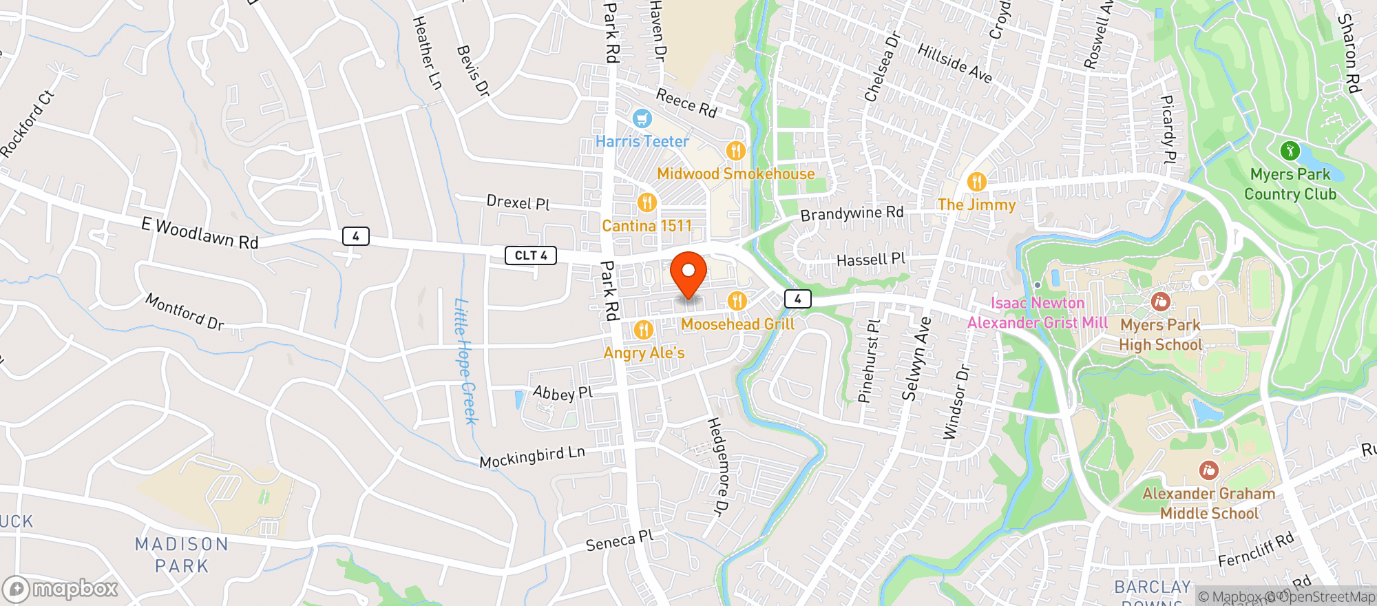 Map showing Brazwells Premium Pub