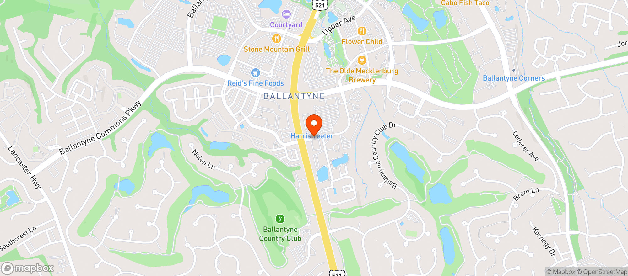 Map showing Harris Teeter