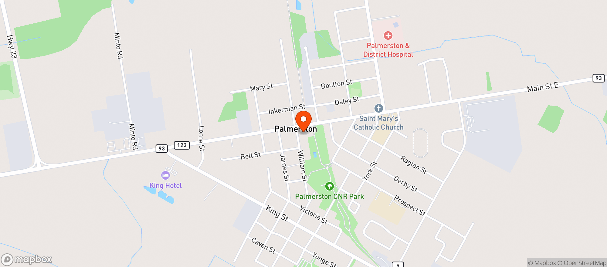 Map showing Foodland # 6784