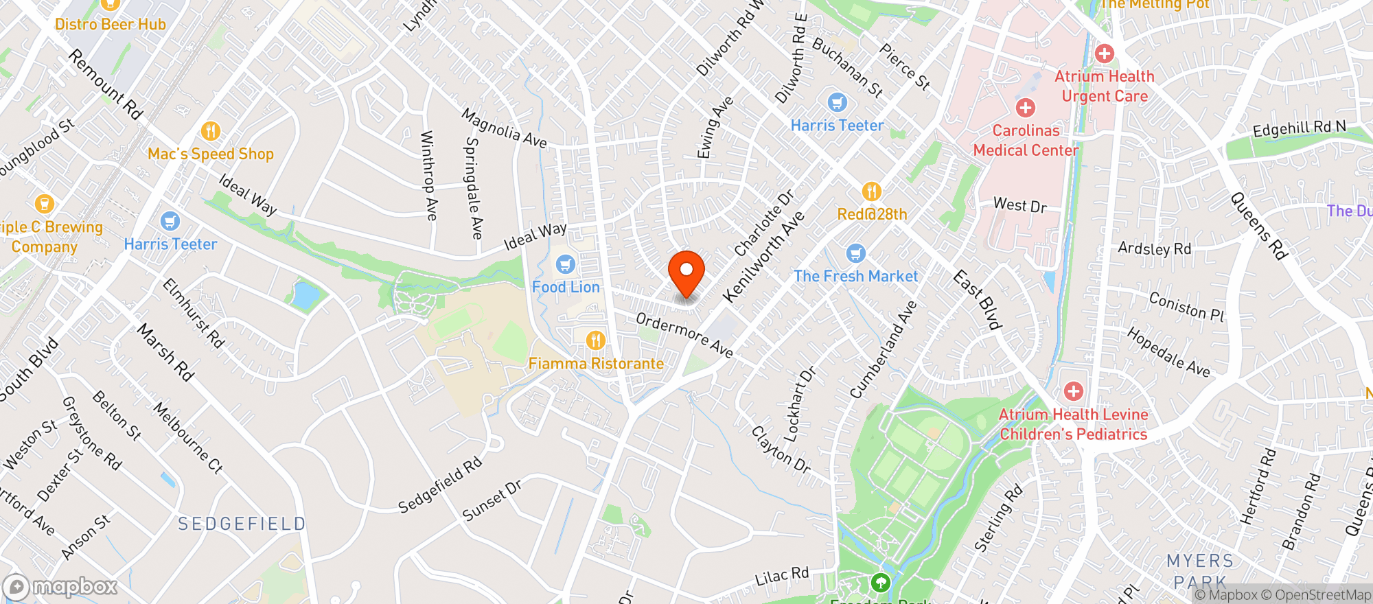 Map showing Publix Super Market #1453
