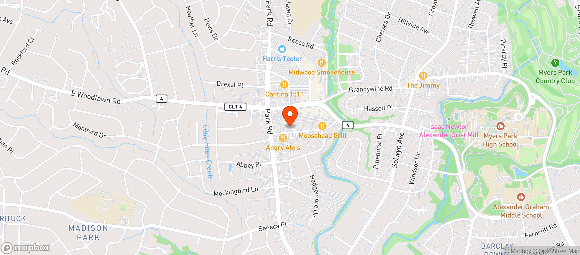 Map showing Montford Billiards