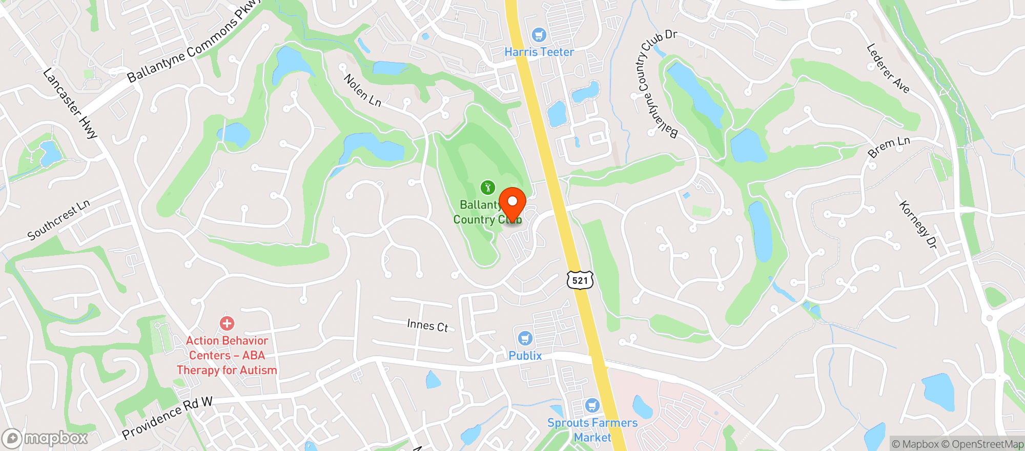 Map showing Ballantyne Country Club #0000