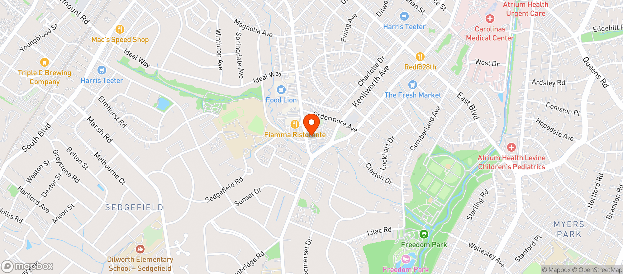Map showing Cypress Game Bar