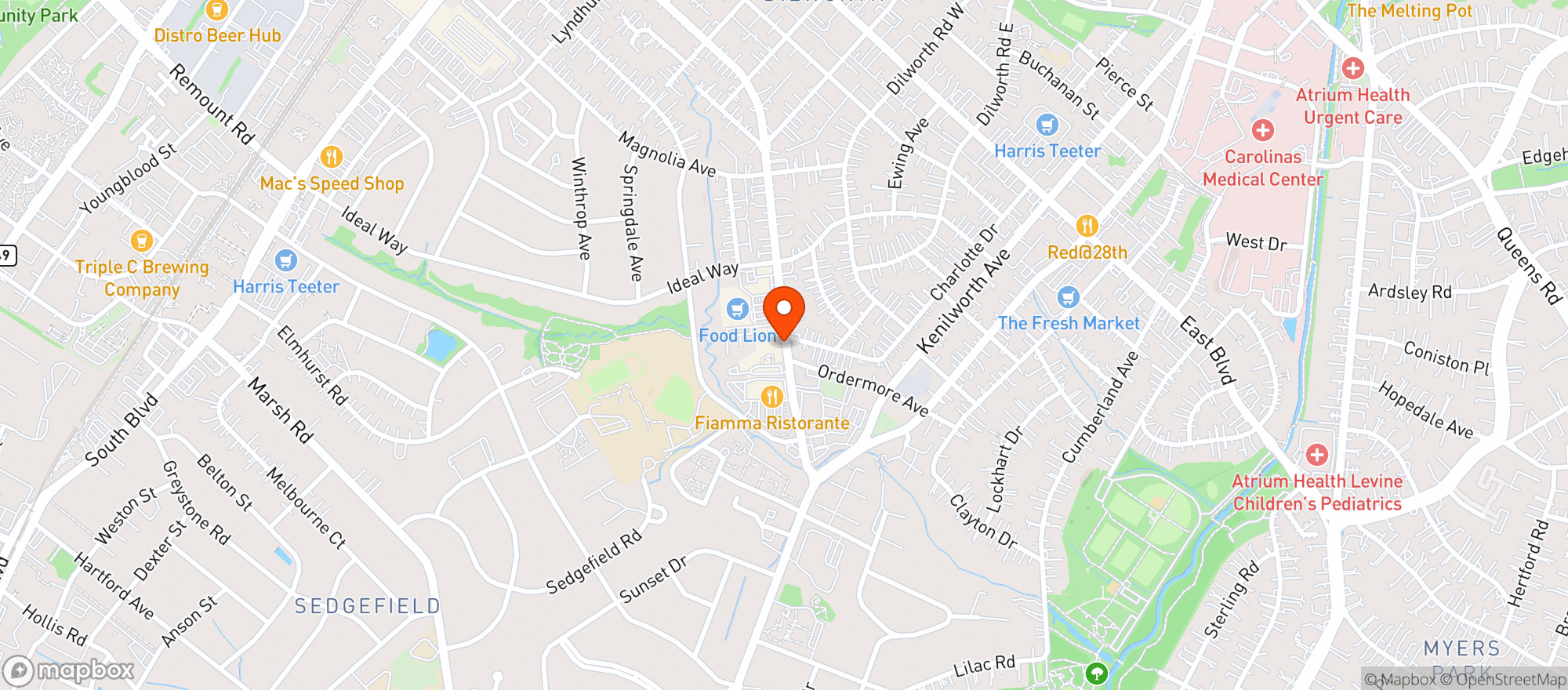 Map showing Food Lion