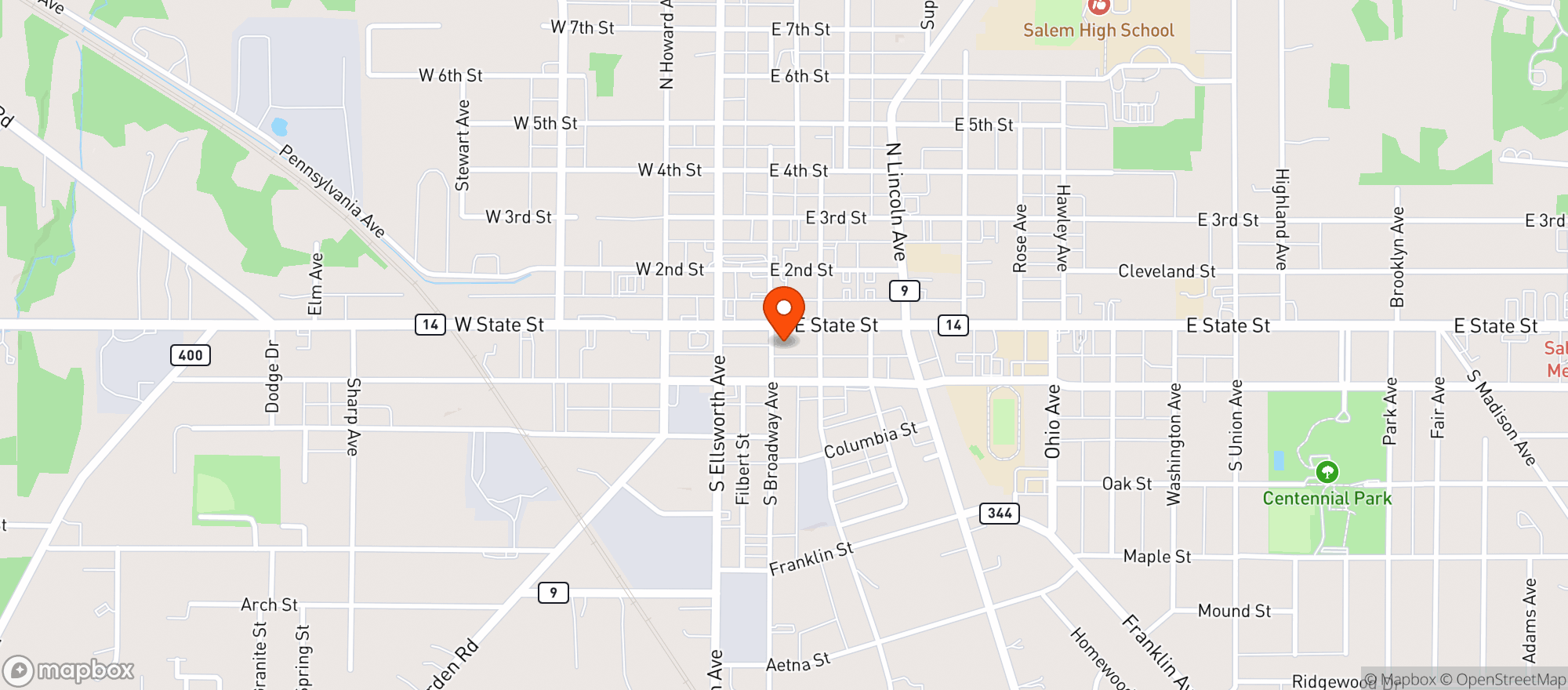 Map showing THE OG