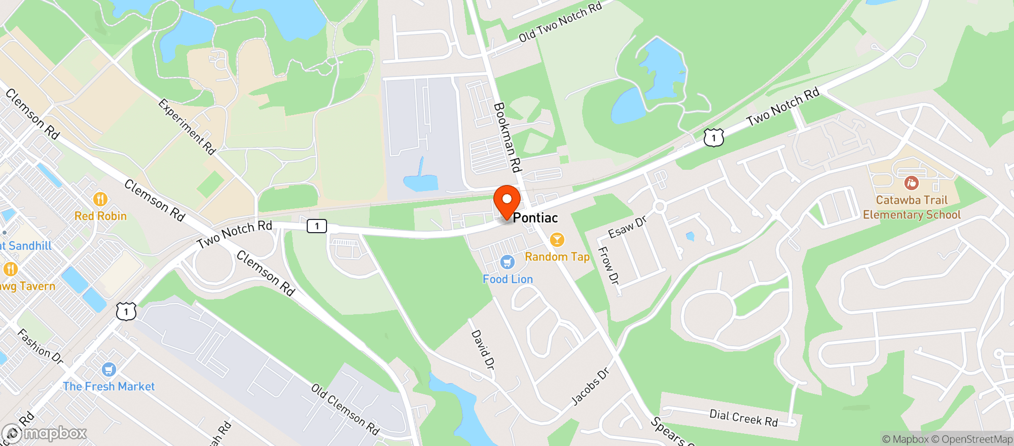 Map showing Food Lion