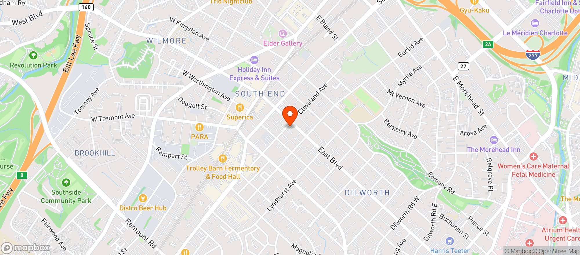 Map showing 300 East