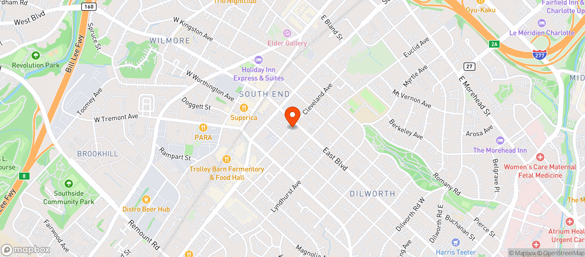 Map showing Leluia Hall