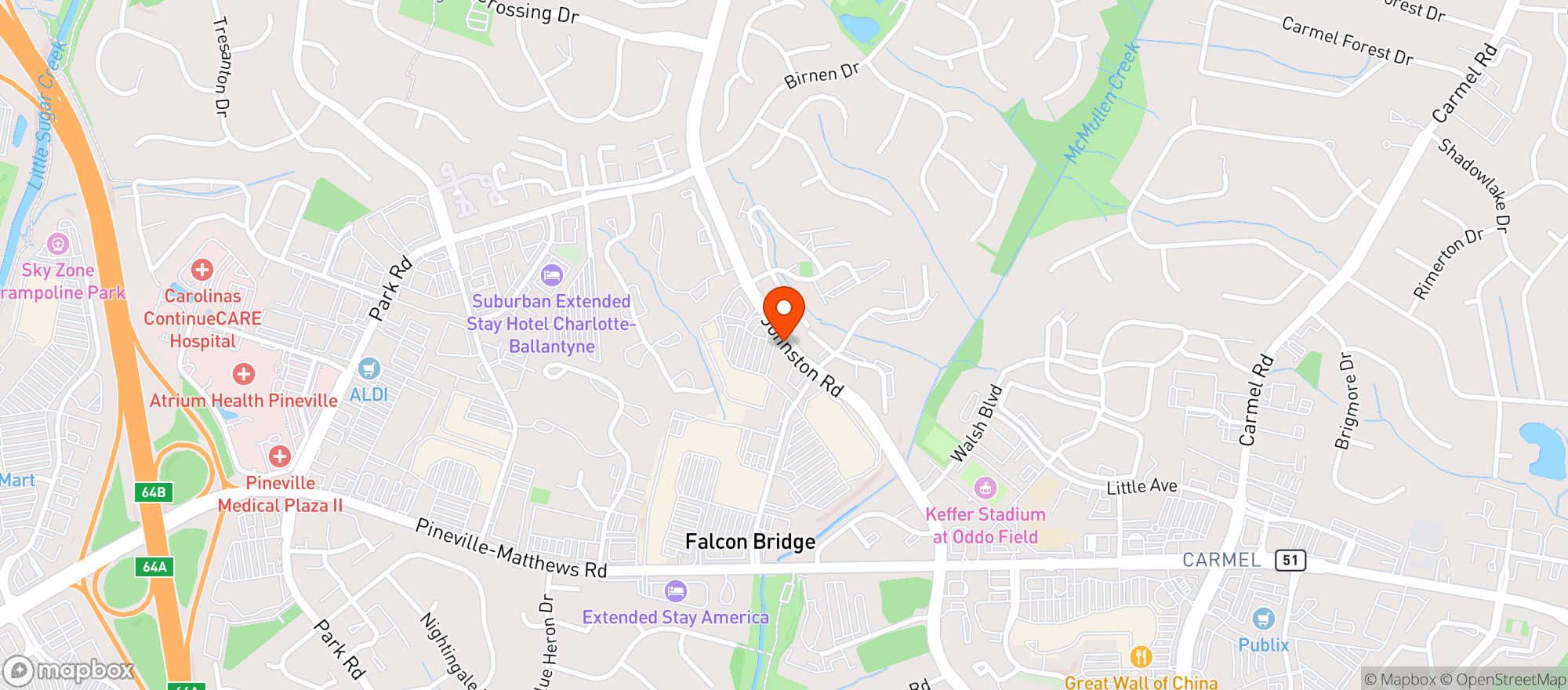 Map showing Food Lion